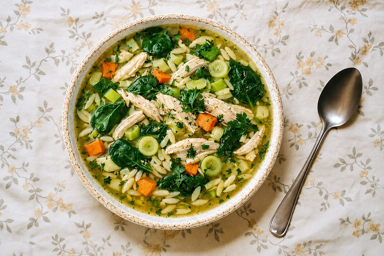 Lemon Chicken w/Spinach & Orzo
